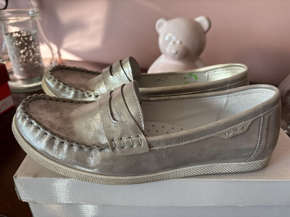 Mokasyny skórzane r.39