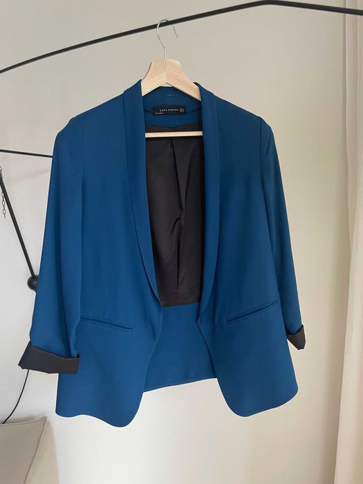 Marynarka w turkusowym kolorze Zara XS