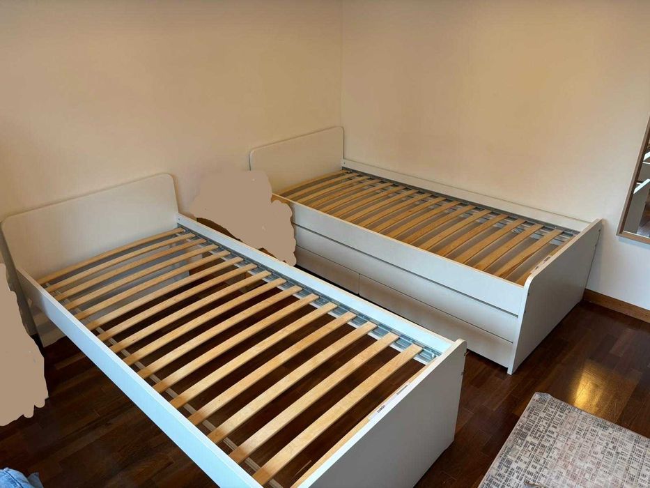 2 camas de solteiro + gavetao cama extra
