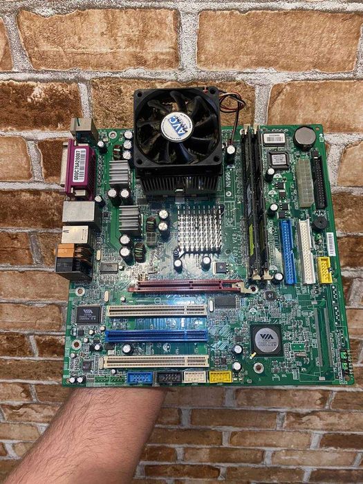 Материнська плата MSI MS7027 процесором+оперативка+охолодження 462соке