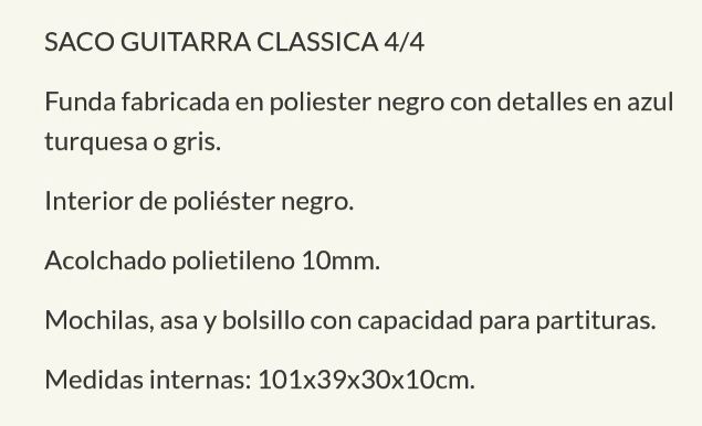 Saco guitarra clássica / violão