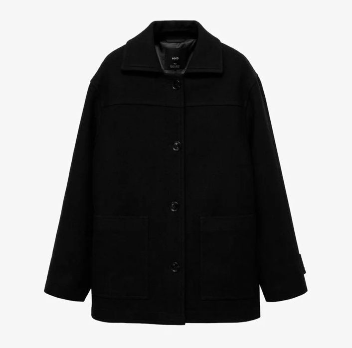 Płaszcz krótki czaeny oversize Mango