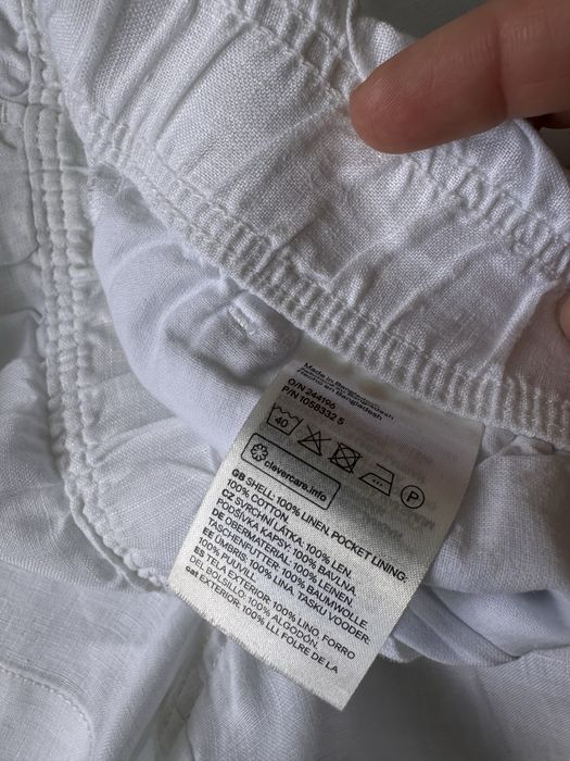 Білосніжні шортики з льону і котону H&M