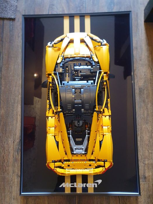 Tablica, Ramka ścienna Połysk na LEGO  Maclaren P1 42172 Nowa 80x50