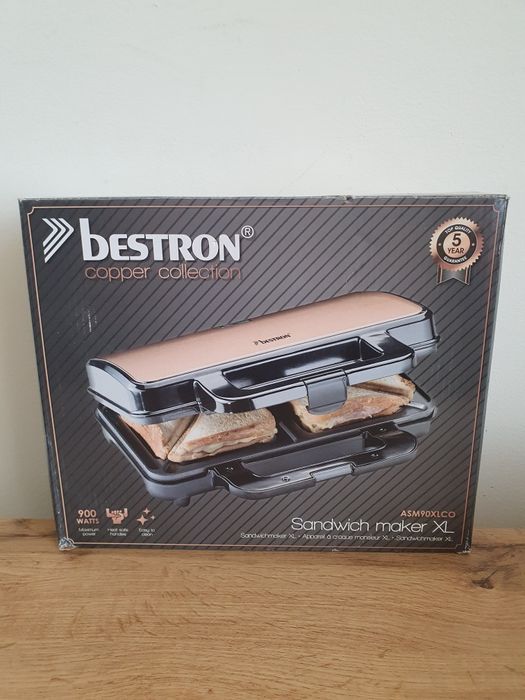 Opiekacz do kanapek,tostów Bestron XL 900W Idealny stan!