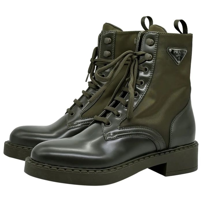 Зелені хакі черевики Prada Оригінал люкс