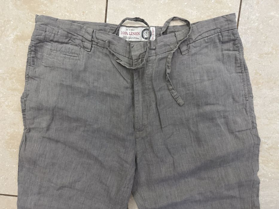 Męskie letnie Spodnie 100% Len  Next Authentic Linen – Rozmiar M/L jak nowe