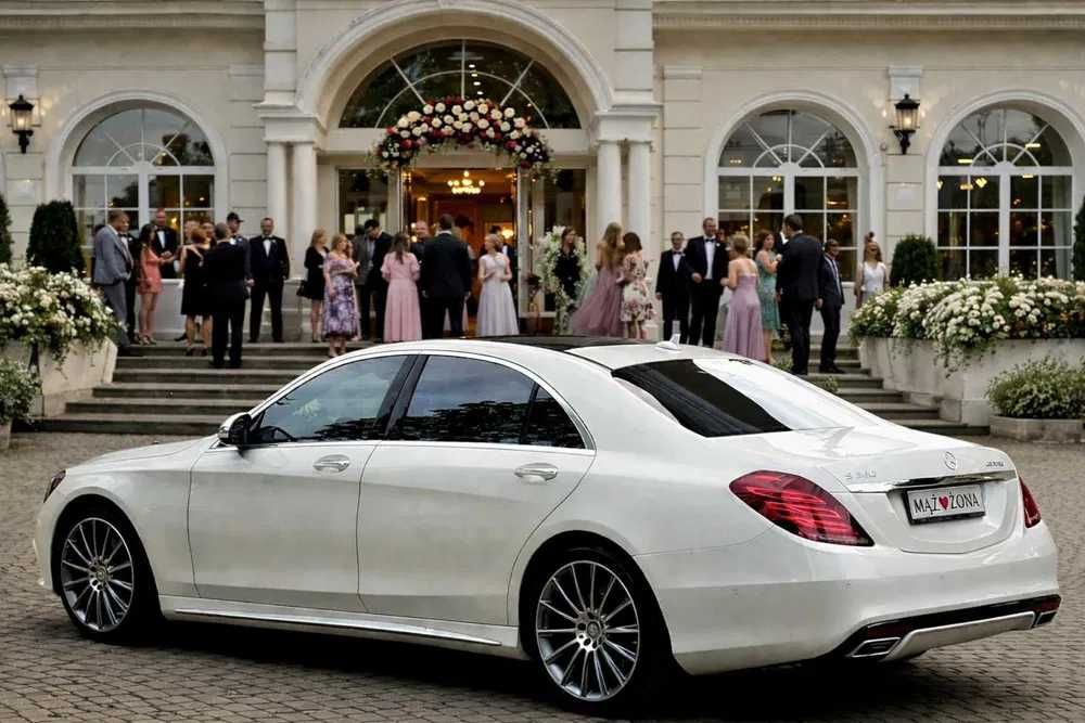 Auto do Ślubu Biały Mercedes S550 Long Amg Wolne Terminy