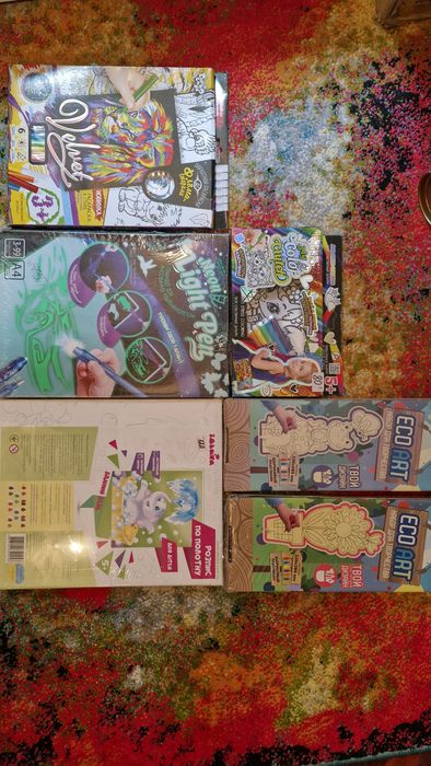 Краски,пластилин,наборы для рисования,фотобумага