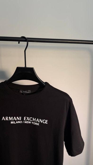Стильна футболка Armani Exchange Milano/New York Black