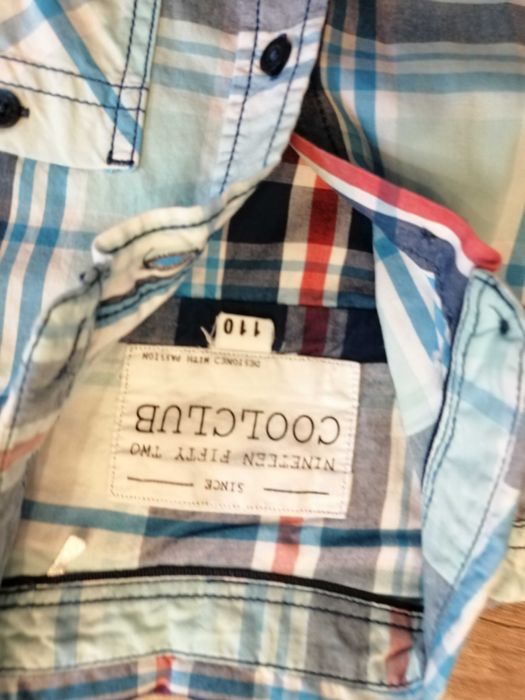 Cool Club Koszula chłopięca w kratkę 110 cm