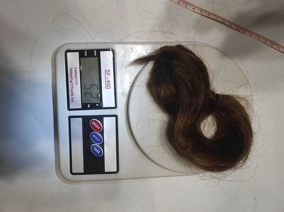 волосся натуральне нефарбоване довжина 35см 52 грам 2014 і 2020рік