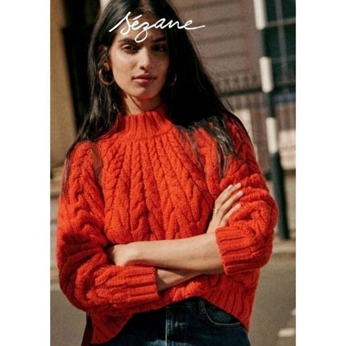 Sezane-неймовірний теплий фактурний светр джемпер, 100% wool merino, p.-xs/s/m