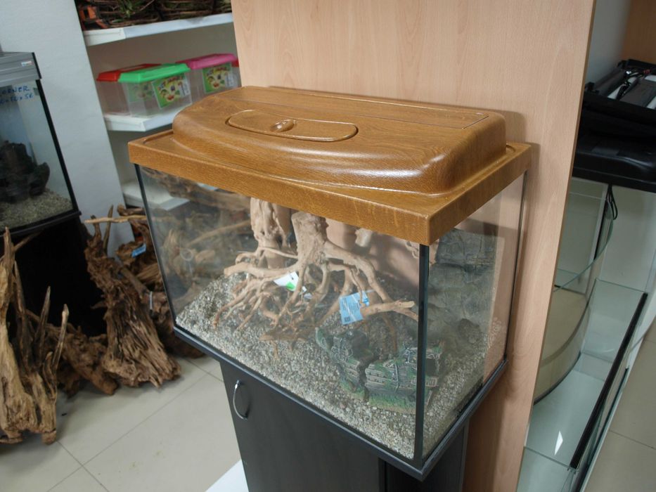 Pokrywa do akwarium prosta Złoty Dąb 60x30 T8 1x15W