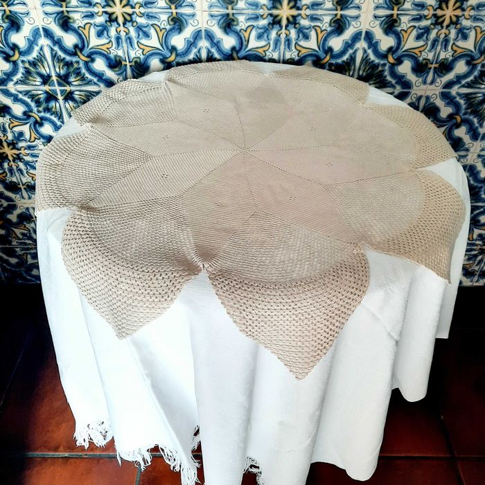 Toalhinha de crochê "Mosaico de Flores" - de algodão  feita à mão