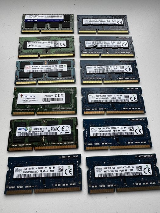 Комплект опертавиної памяті 8GB (2 по 4GB) SK hynix DDR3L PC3L-12800S для ноутбука