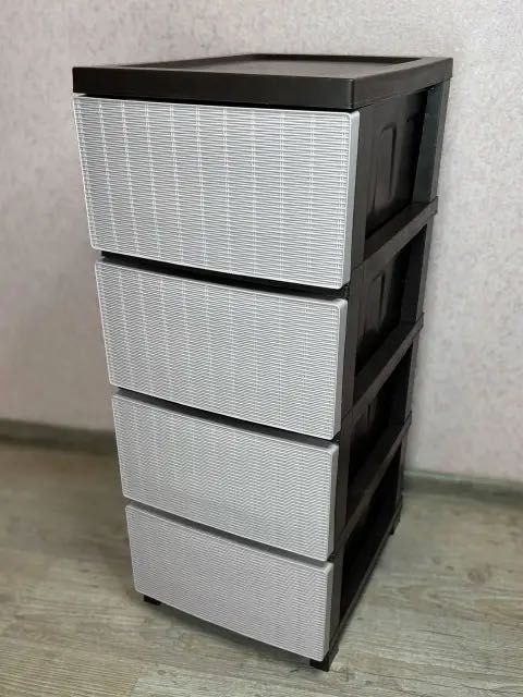 Комод ротанг пластиковый тумба Пластиковий комод ящик 4 яруси