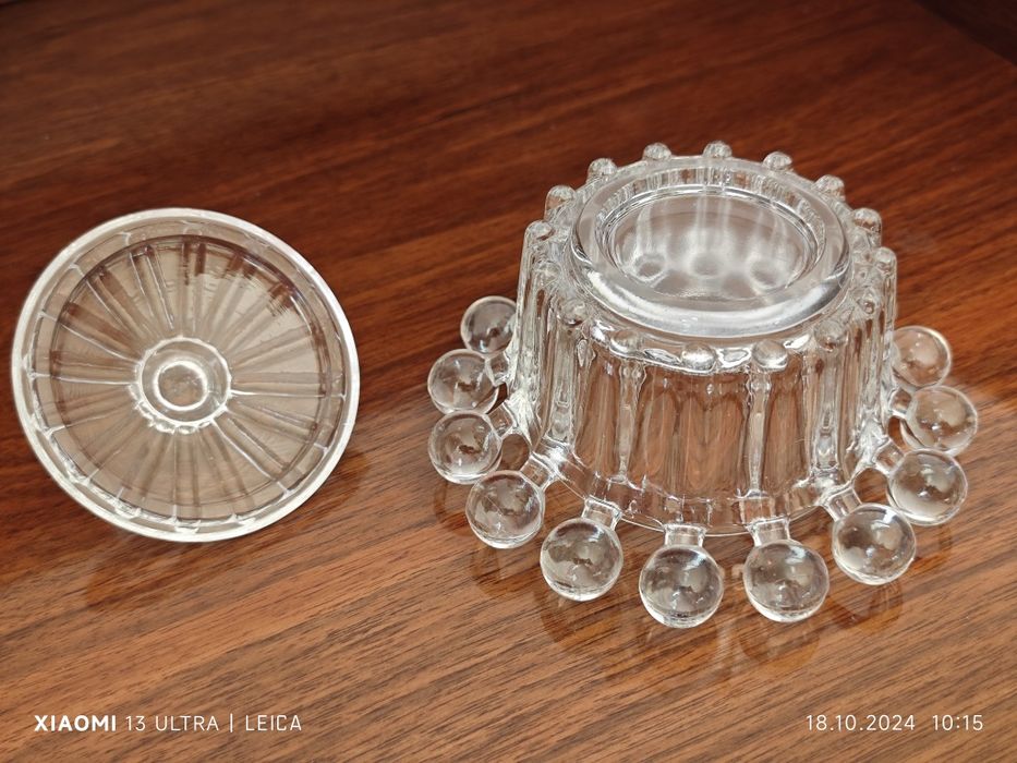 Bomboniera radiant cukernica z pokrywką Ząbkowice Drost witrynowy stan