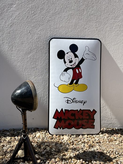 Placa esmaltada Mickey Mouse 90x50cm