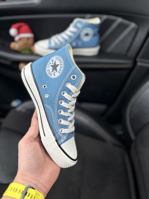 Конверси жіночі сині converse all star blue високі