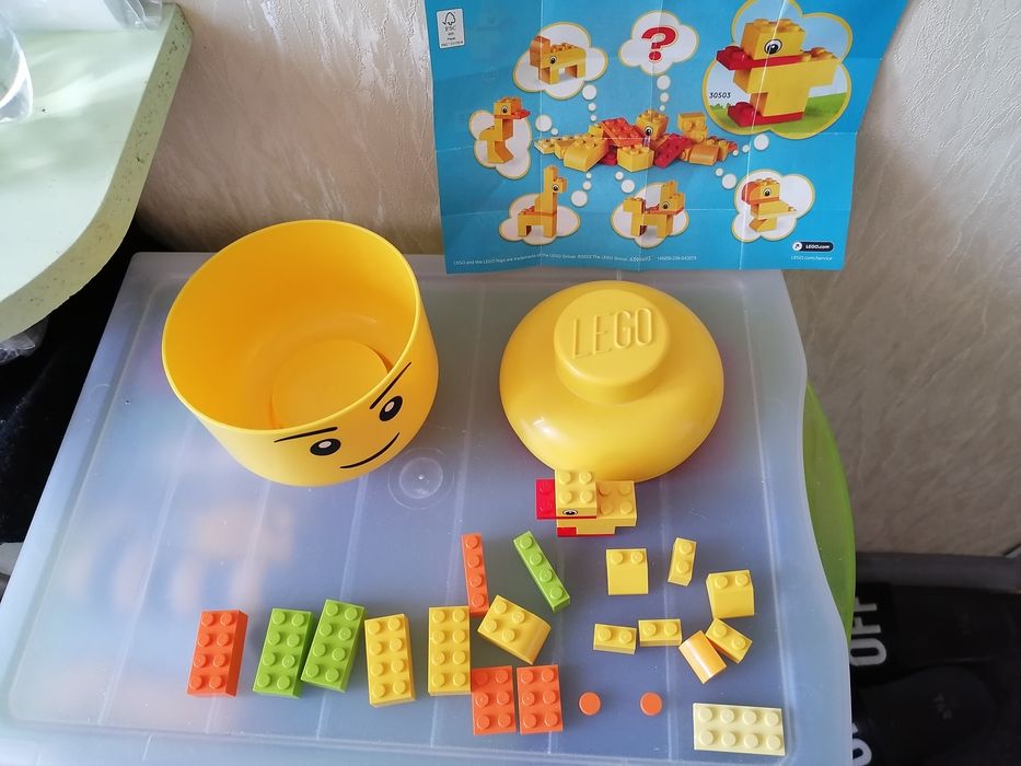 Контейнер LEGO голова + мини набор