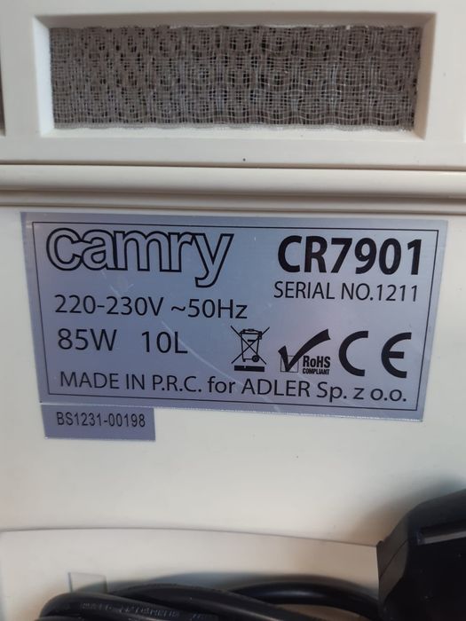 Klimator Camry CR'7901 biało szary 150W