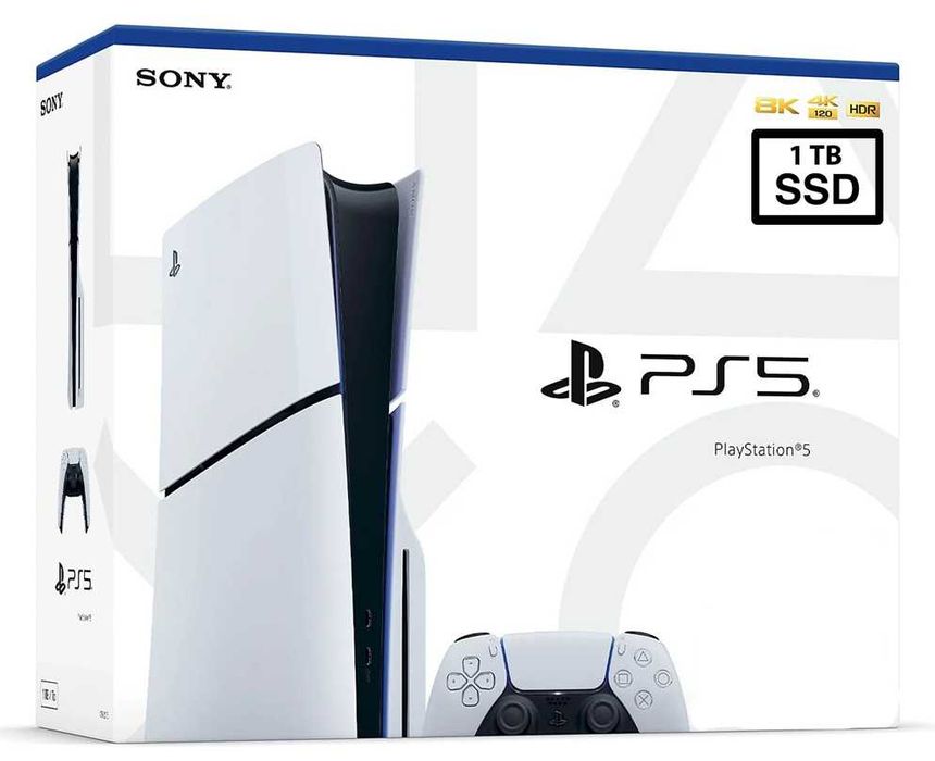 PS5 Slim 1TB z napędem + gry + pad Dualsense + nowy model 2116 NEW + ROK Gwarancji