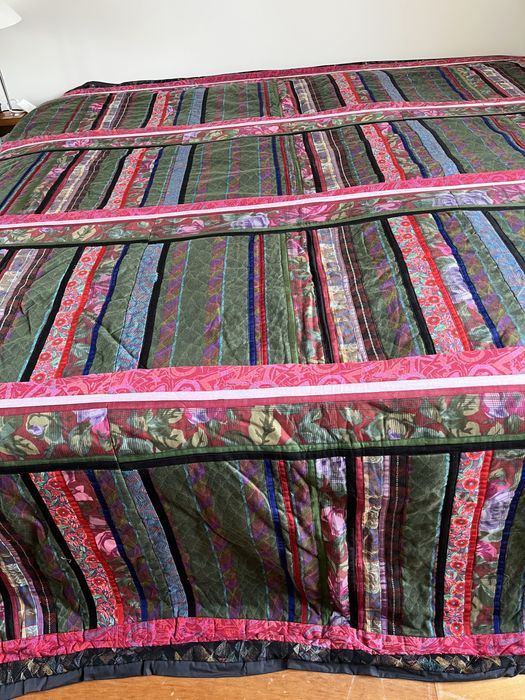 Colcha patchwork cama de casal