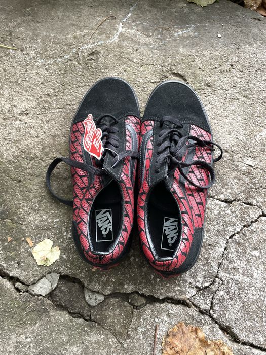 Кеди Vans Old Skool красно-черные / Розмір 38.5 (24.5 см)