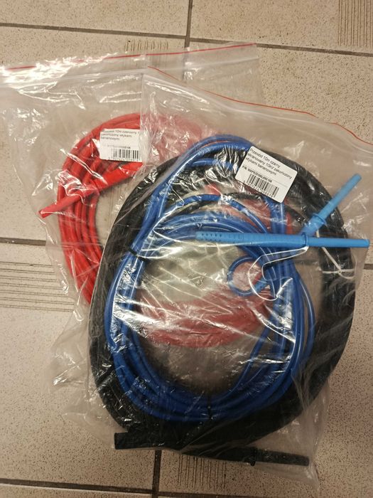 Sonel przewody pomiarowe 10m -  10kV - czarny, czerwony ,niebieski zakończone wtykami bananowymi