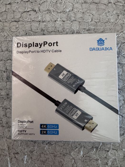 Кабель DisplayPort – HDMI (HDTV) DAGUAIKA 4K 60Hz, 1.8м (Новий)