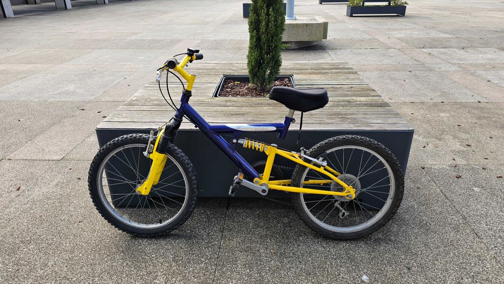 Bicicleta de criança com suspensão e mudanças roda 20