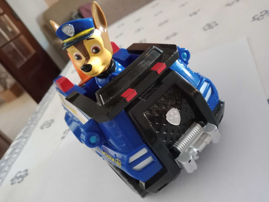 Paw Patrol - Chase + Chase's Vehicle + Badge Pin - KIT64750808449923123