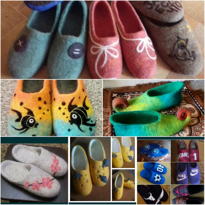 Тапочки валяные на заказ