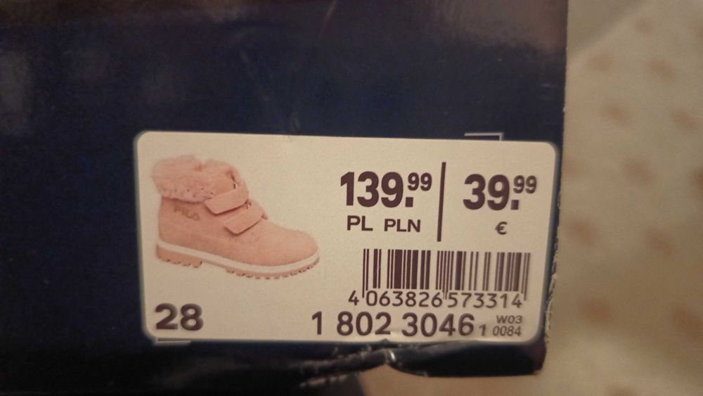 Fila buciki zimowe buty 28