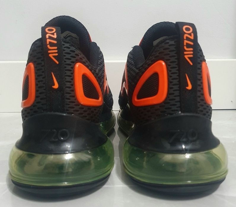 Buty nike air max 720 sportowe męskie czarno pomarańczowe  44 rozmiar