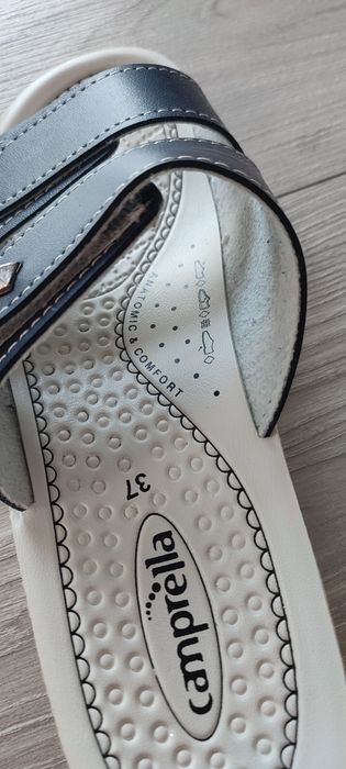 Klapki damskie medyczne ortopedyczne granatowe 37