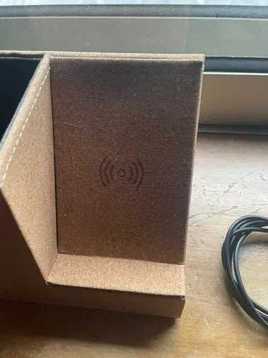 Carregador iphones sem fios de 5W Porta-lápis de cortiça