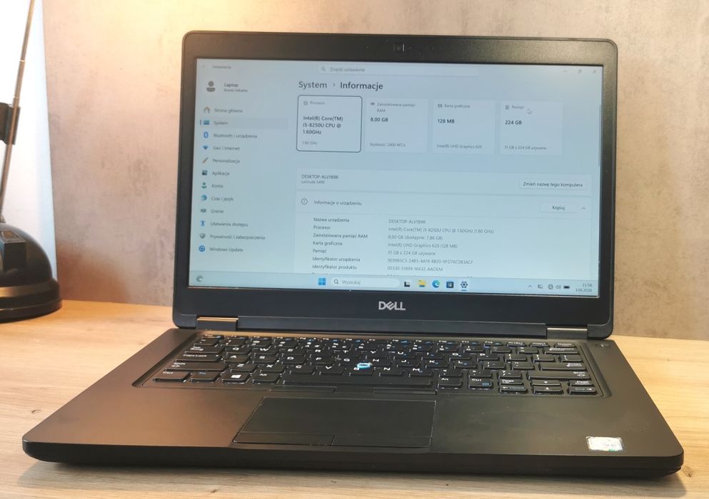 Dell latitude 5490 14'' FHD i5-8250/16GB/500GB SSD/Windows 11  Pro