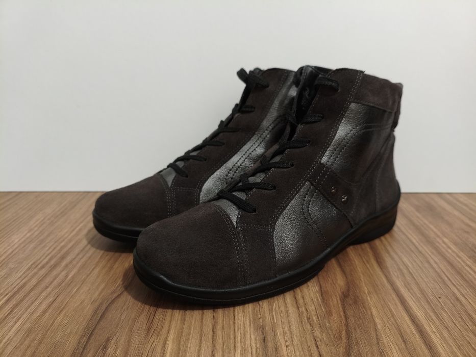Buty Waldläufer półbuty skórzane damskie na suwaki 39,5 26cm