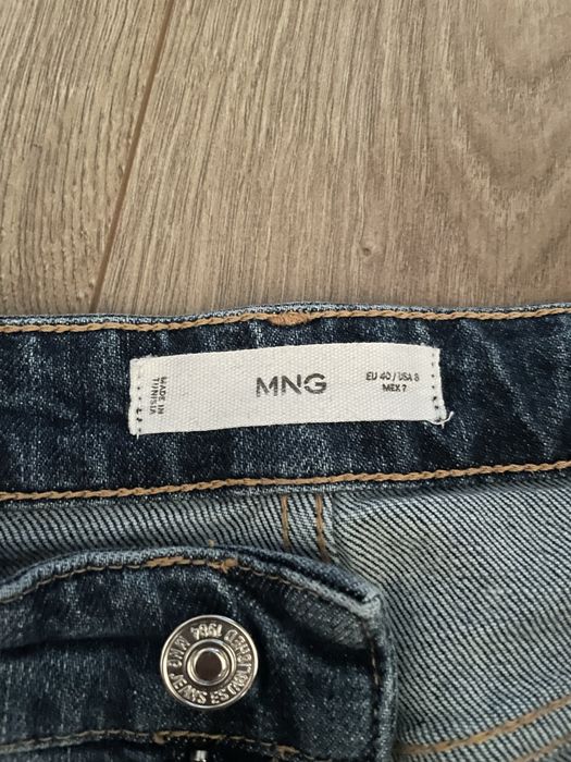 Jeansy Mango proste cropped 40