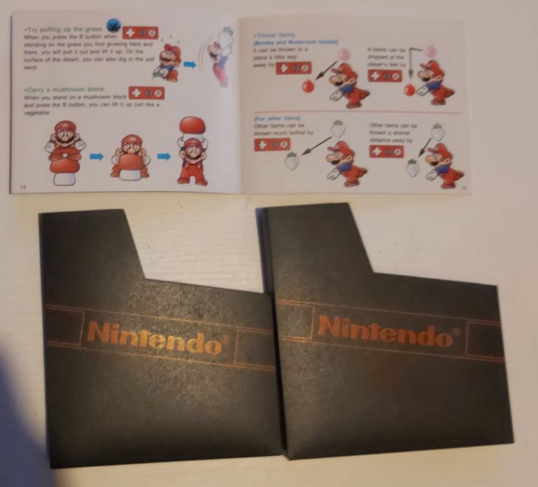 Nintendo Nes Carteirinhas e Manual Super Mario 2.