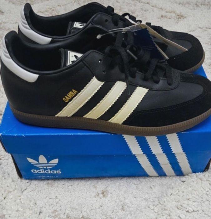 meskie trampki Adidas czarno biale buty SAMBA adidasy czarne meskie