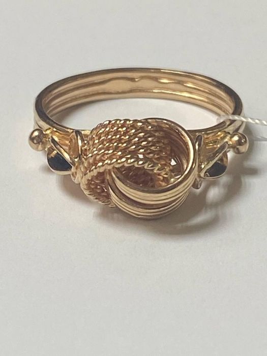 Золотое кольцо узелок 583 проба ссср,18.5 размер