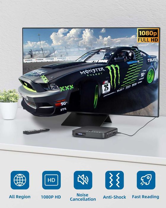 Odtwarzacz Mini DVD HDMI 1080P All Region USB TF PAL NTSC z pilotem