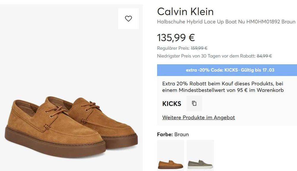 Туфлі чоловічі мокасини  Calvin Klein , 42р