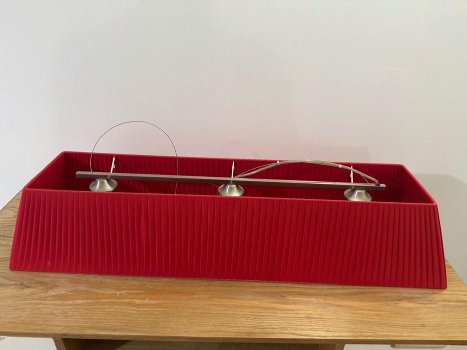 Lote 4 Candeeiros Teto Plissados Vermelhos (Sala/Corredor)