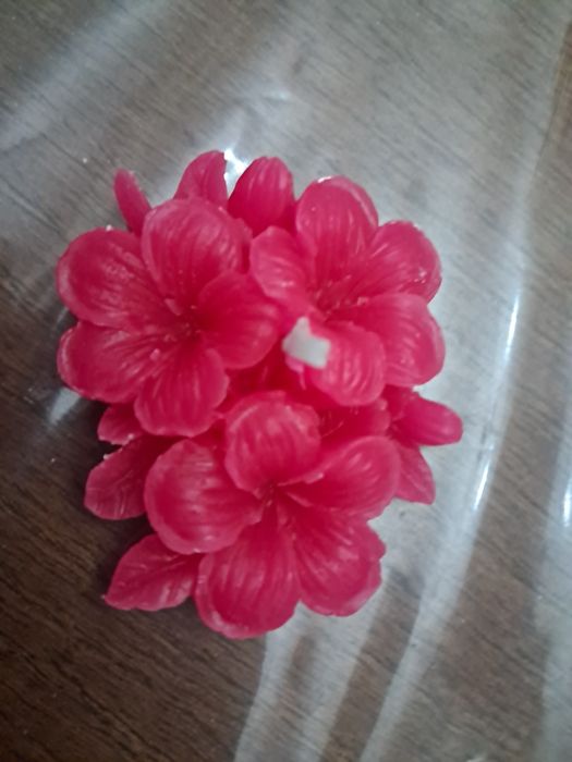 Flower-shaped candle