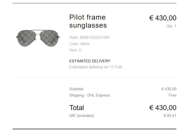Okulary przeciwsłoneczne Gucci Pilot