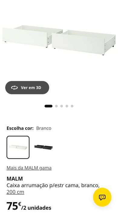 Cama MALM 90x200